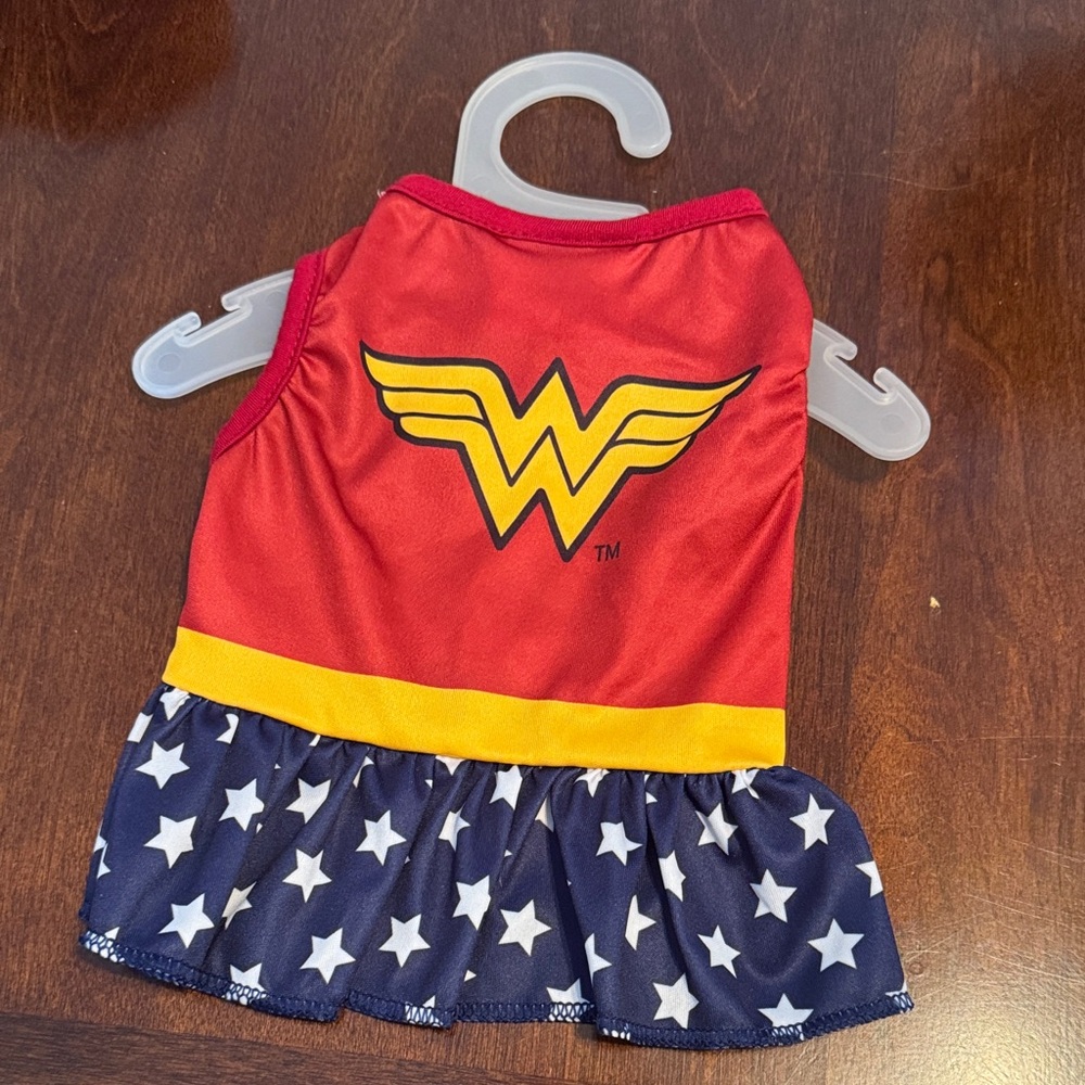 Dog Costume Dress - Red, Blue & Yellow